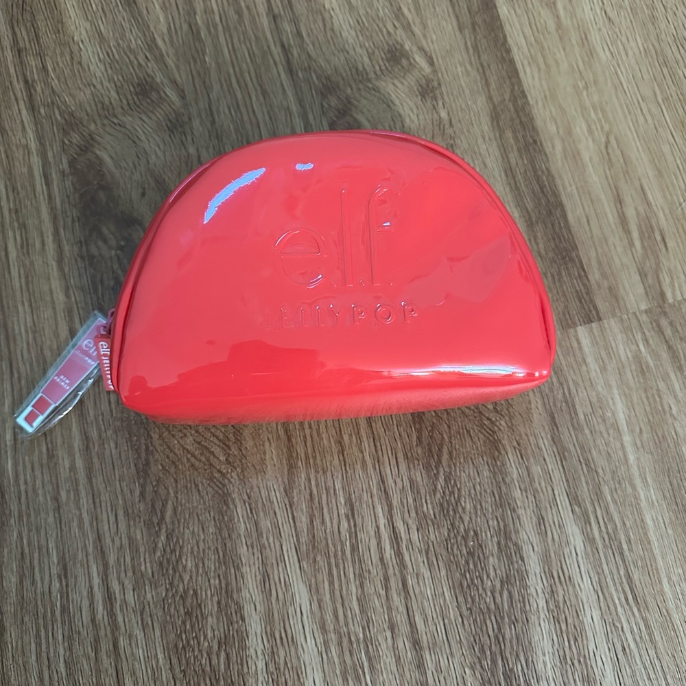 elf Vibrant Red Glossy Cosmetic Bag